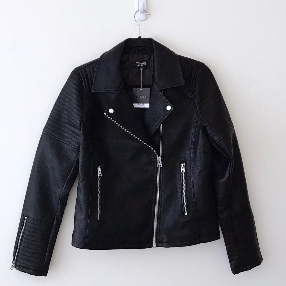 Topshop PU Biker Jacket
